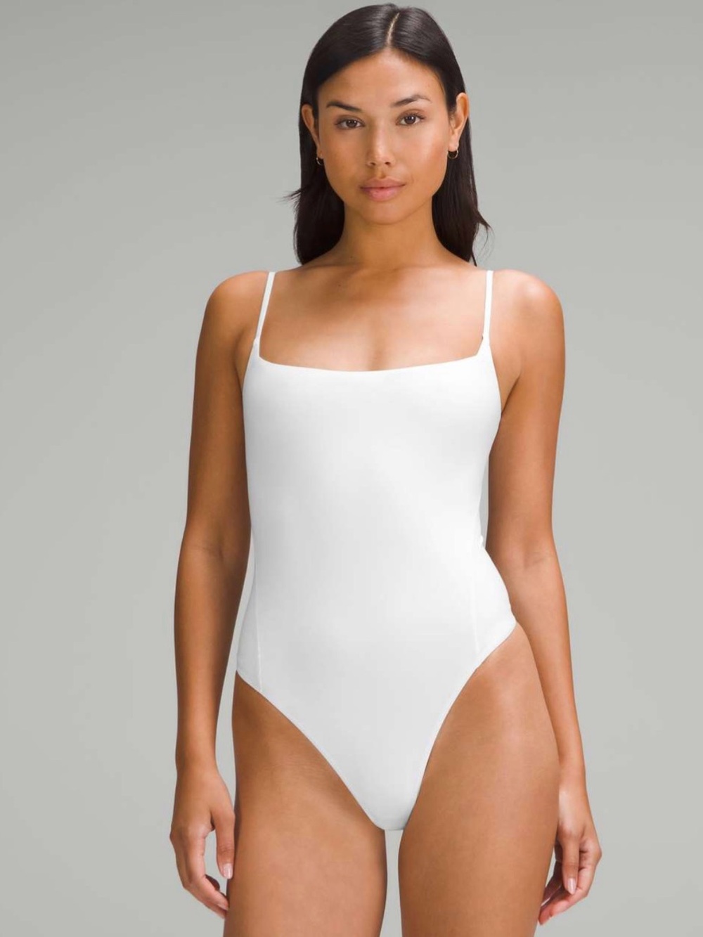 Lululemon Wundermost Ultra-Soft Nulu Square-Neck Spaghetti-Strap Bodysuit Small